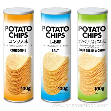 Halal Potato Chips Snack 80g Box Package for Japanese Retailer